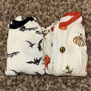 Kyte BABY Halloween Pajama Set with Bats and Pumpkins